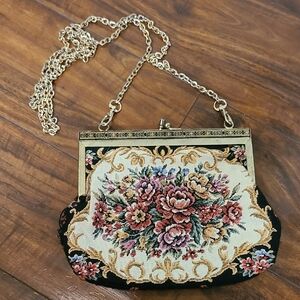 Floral Tapestry Chain Bag